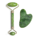 Rolo de Jade + Placa Gua Sha – Massagem Facial Anti-Rugas