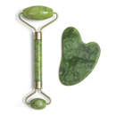 Rolo de Jade + Placa Gua Sha – Massagem Facial Anti-Rugas