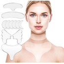 Kit 16 Peças Reutilizável para Rosto – Adesivo de Silicone Gel Antirrugas e Linhas Faciais